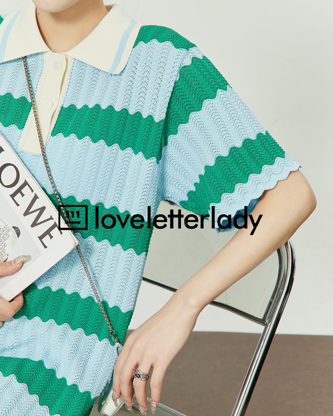 Border Polo Mini Dress　DR049