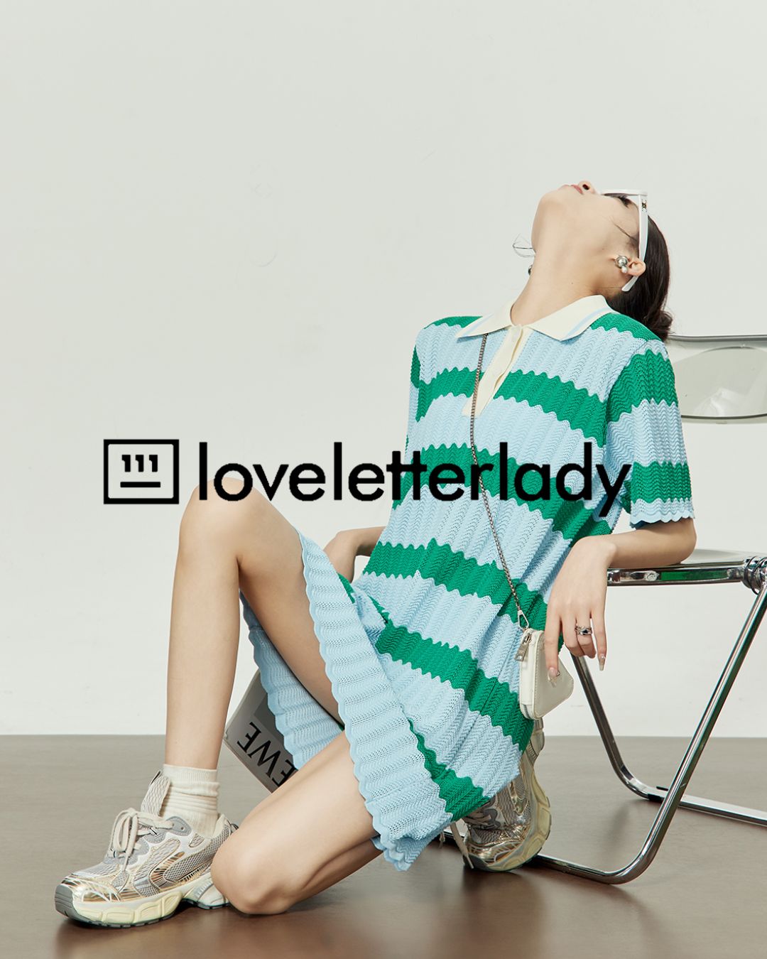 Border Polo Mini Dress　DR049