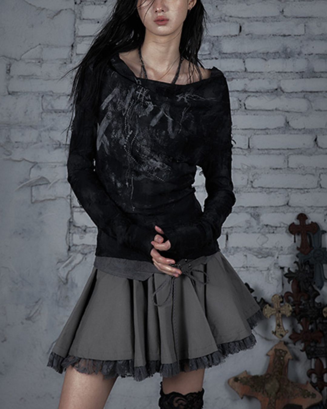 Front And Back 2-way Lace-up Top　TP041