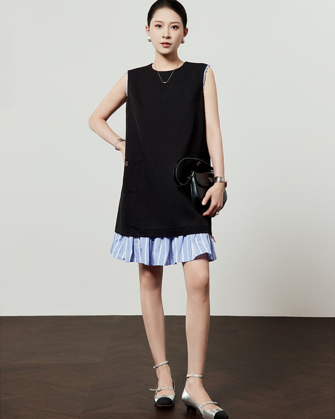 Layered Sleeveless Mini Dress　DR047