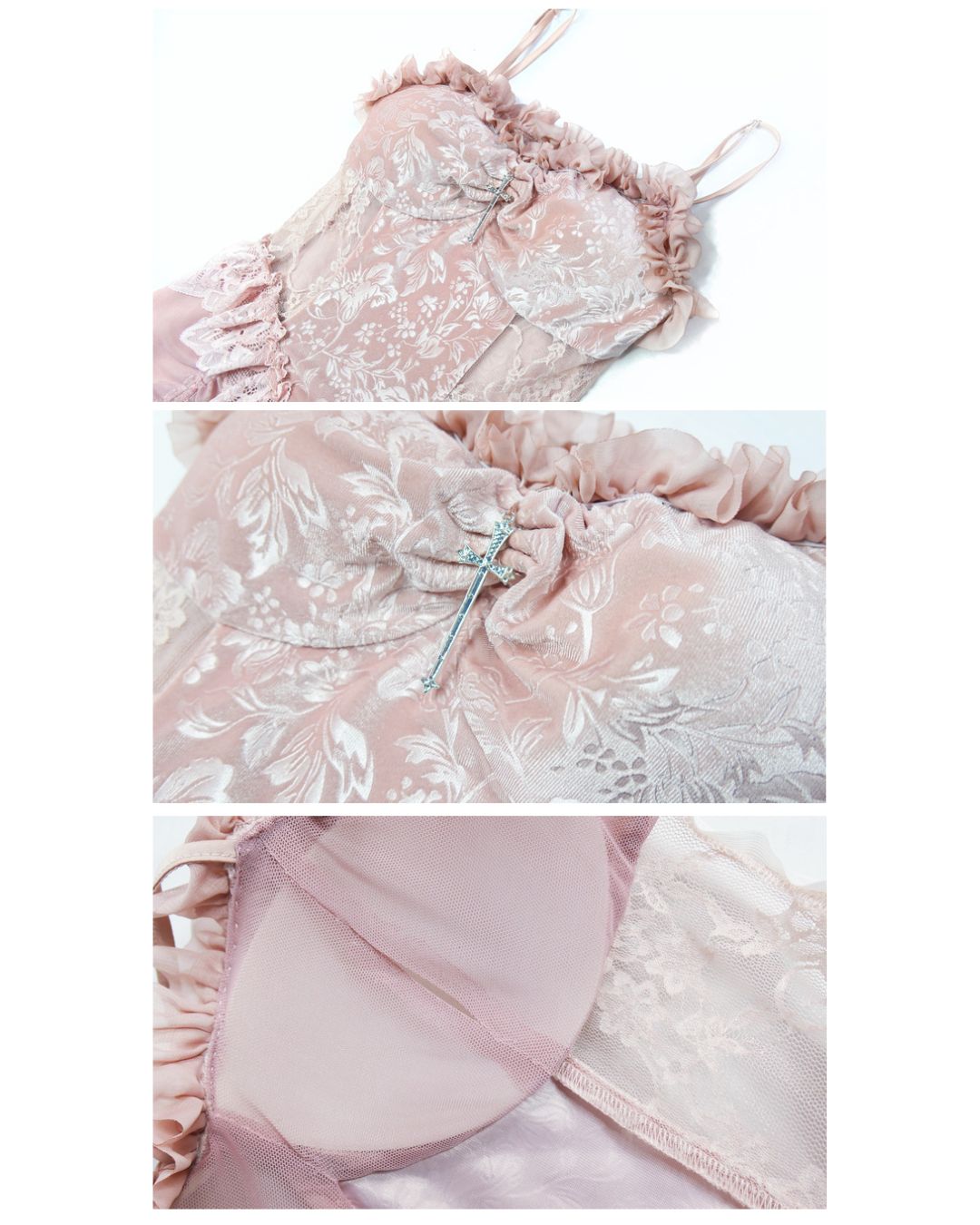 Gothic Princess Floral Lace Dress　DR011