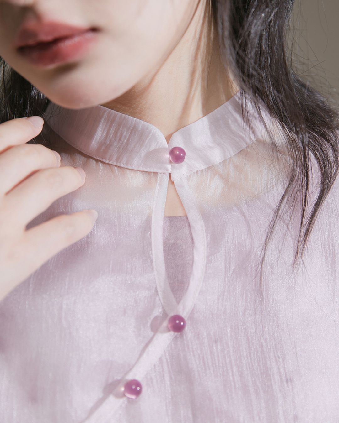 Puff Sleeve Layered Chinese Dress　DR039