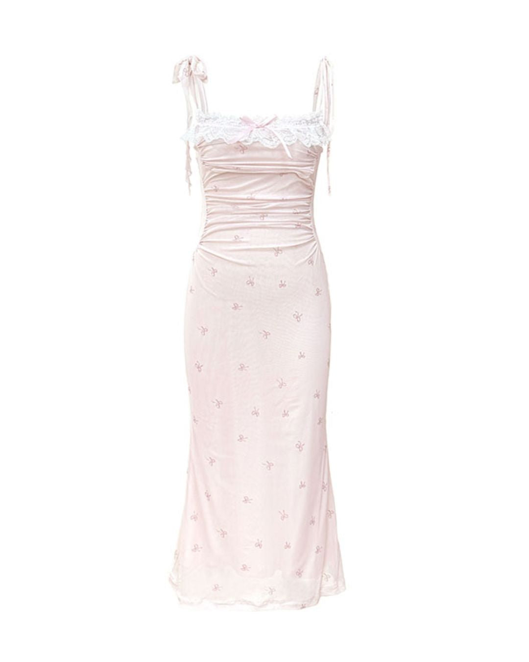 Pastel Ribbon Pattern Lace Dress　DR024