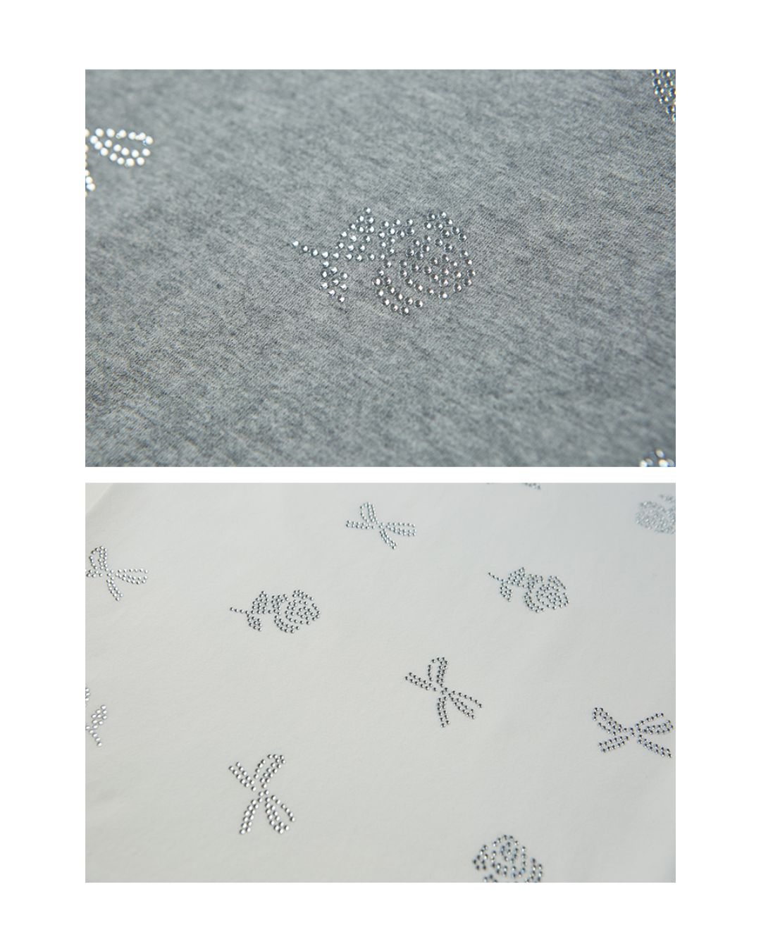 Ribbon and Flower Fitted T-shirt　TP036