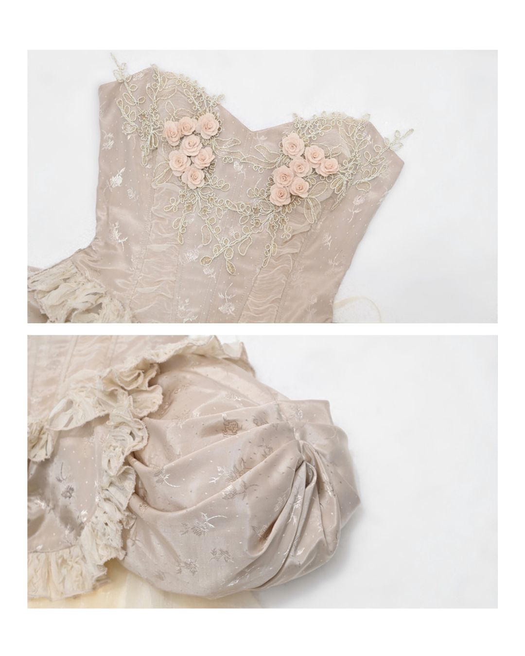 Gothic Lolita Flower Lace Embroidery Bustier＆One-Piece　DR010