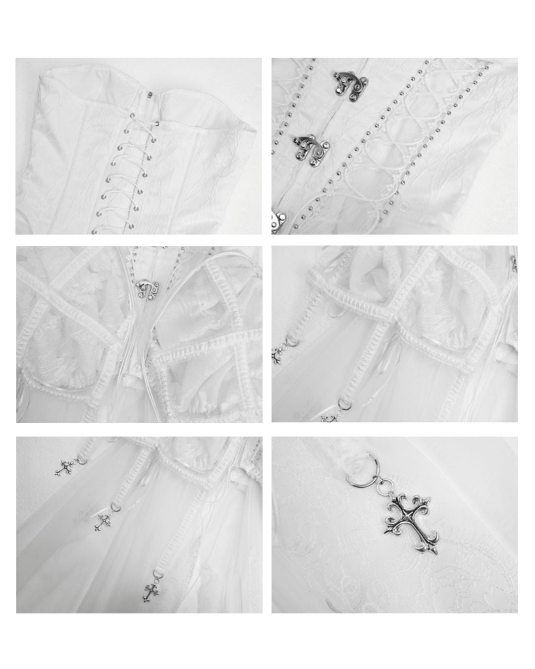 Gothic Fishbone Bandage Corset Set　DR008