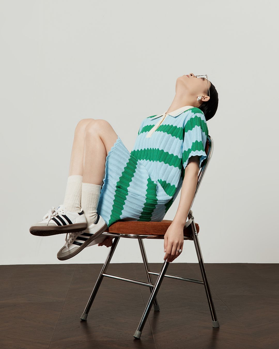 Border Polo Mini Dress　DR049