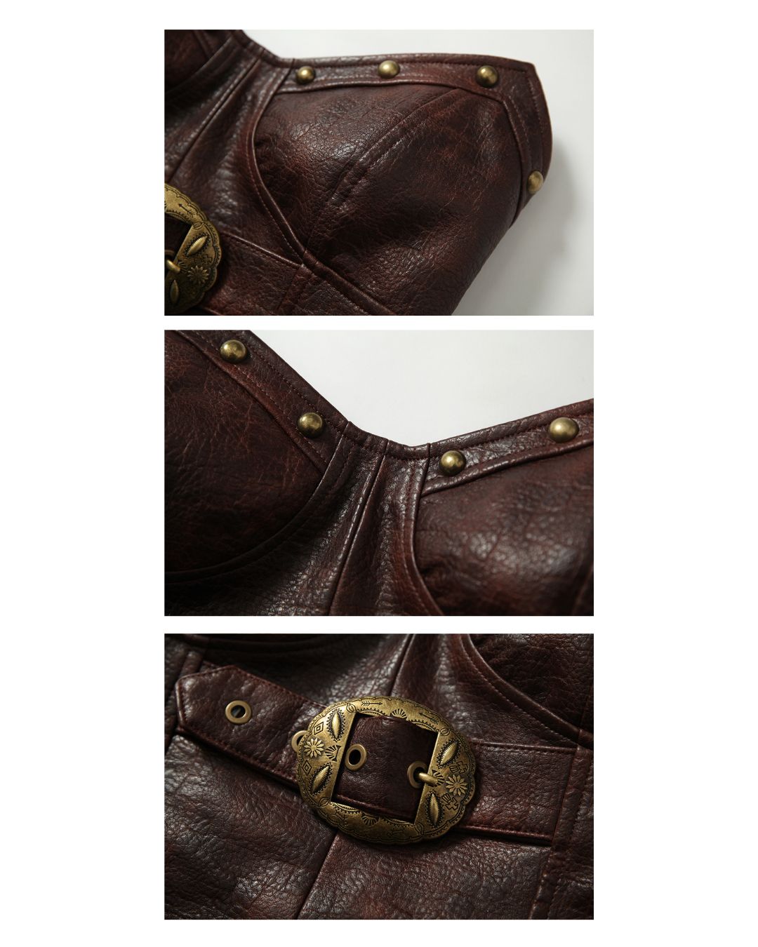 Metal Belt Leather Tube Top　TP045