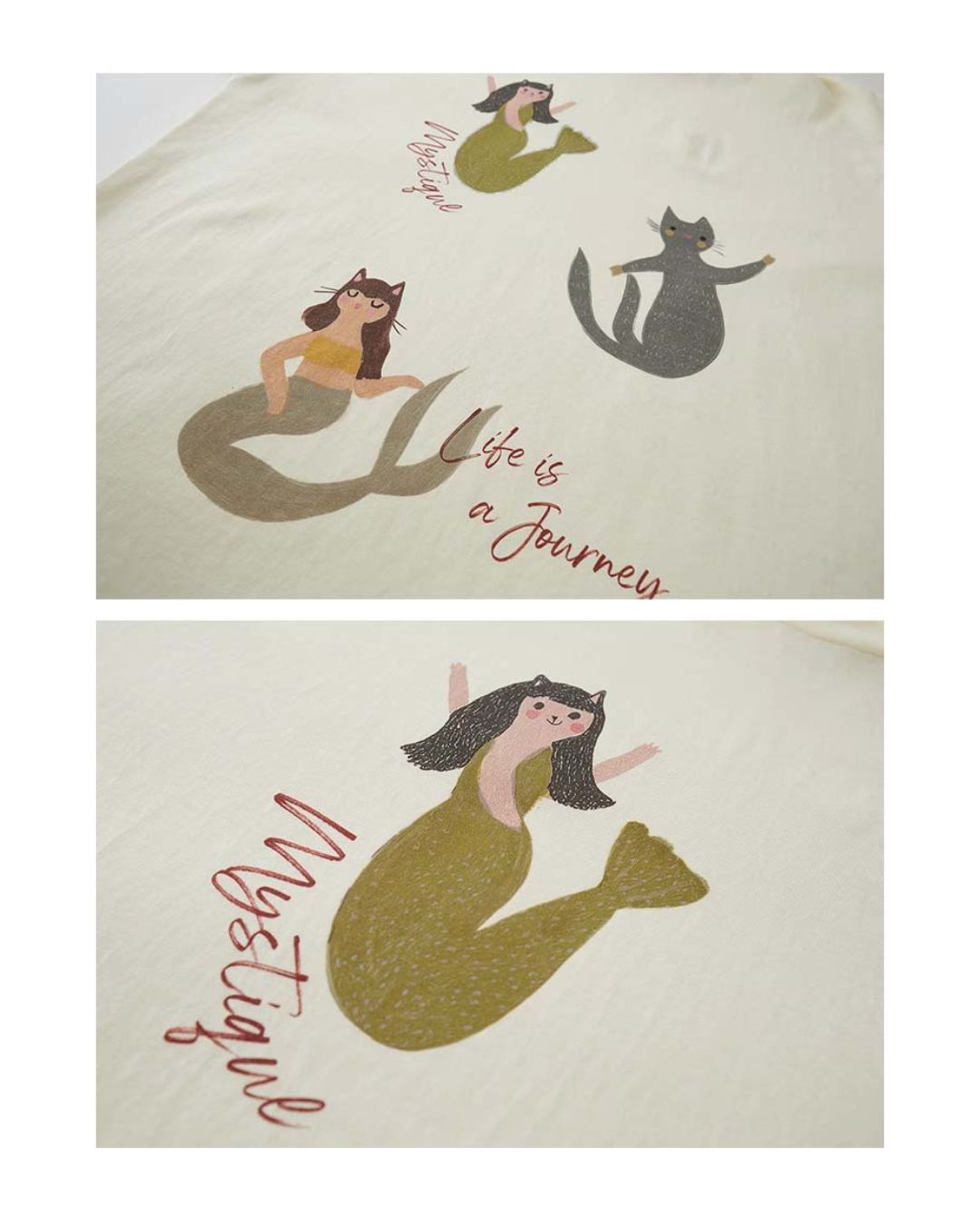 Mermaid Cat Long Sleeve T-shirt　TP039
