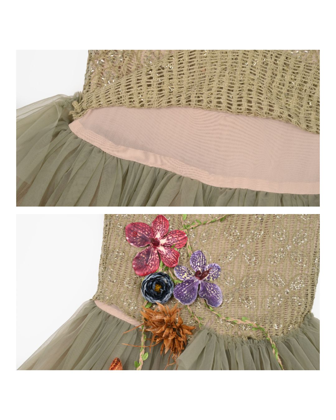 Flower Decoration Chiffon Mermaid Skirt　BT025