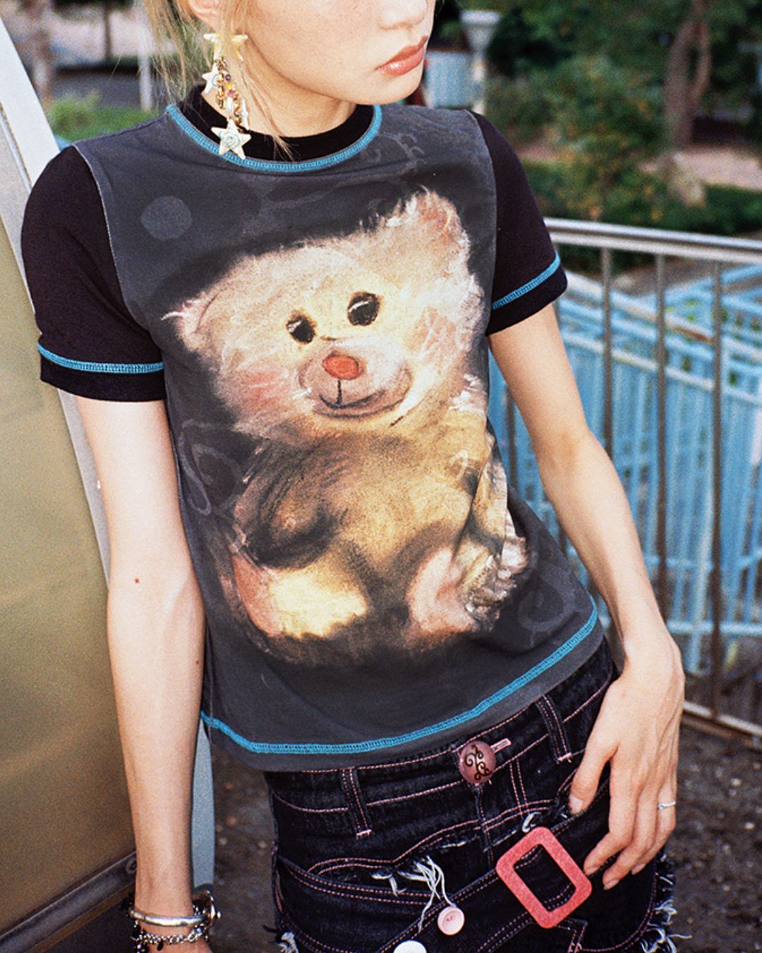 Bear Print Short Sleeve T-shirt　TP033