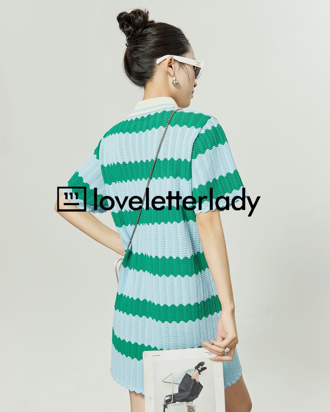 Border Polo Mini Dress　DR049