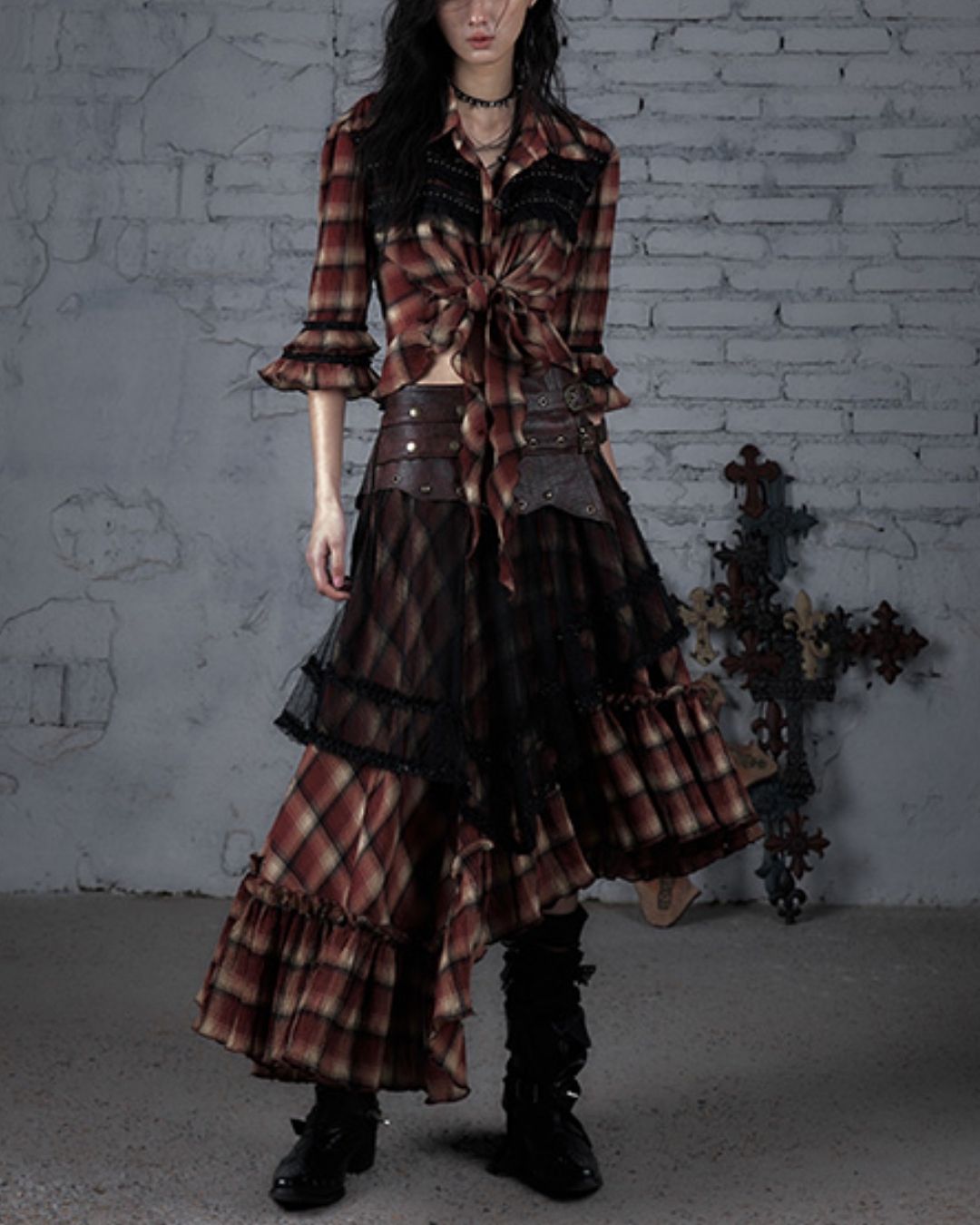 2-way Bare Top Asymmetrical Skirt　BT029