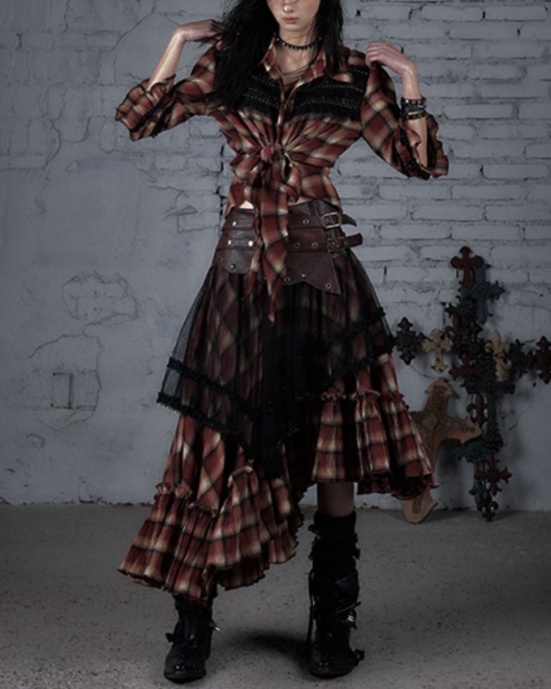 2-way Bare Top Asymmetrical Skirt　BT029