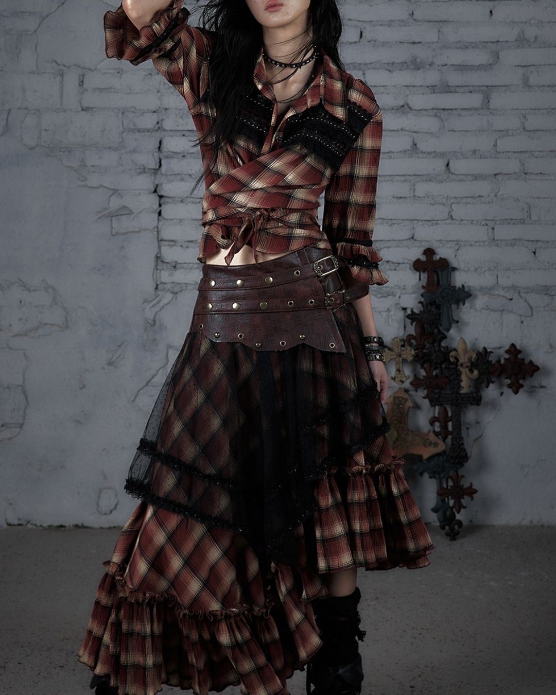 2-way Bare Top Asymmetrical Skirt　BT029