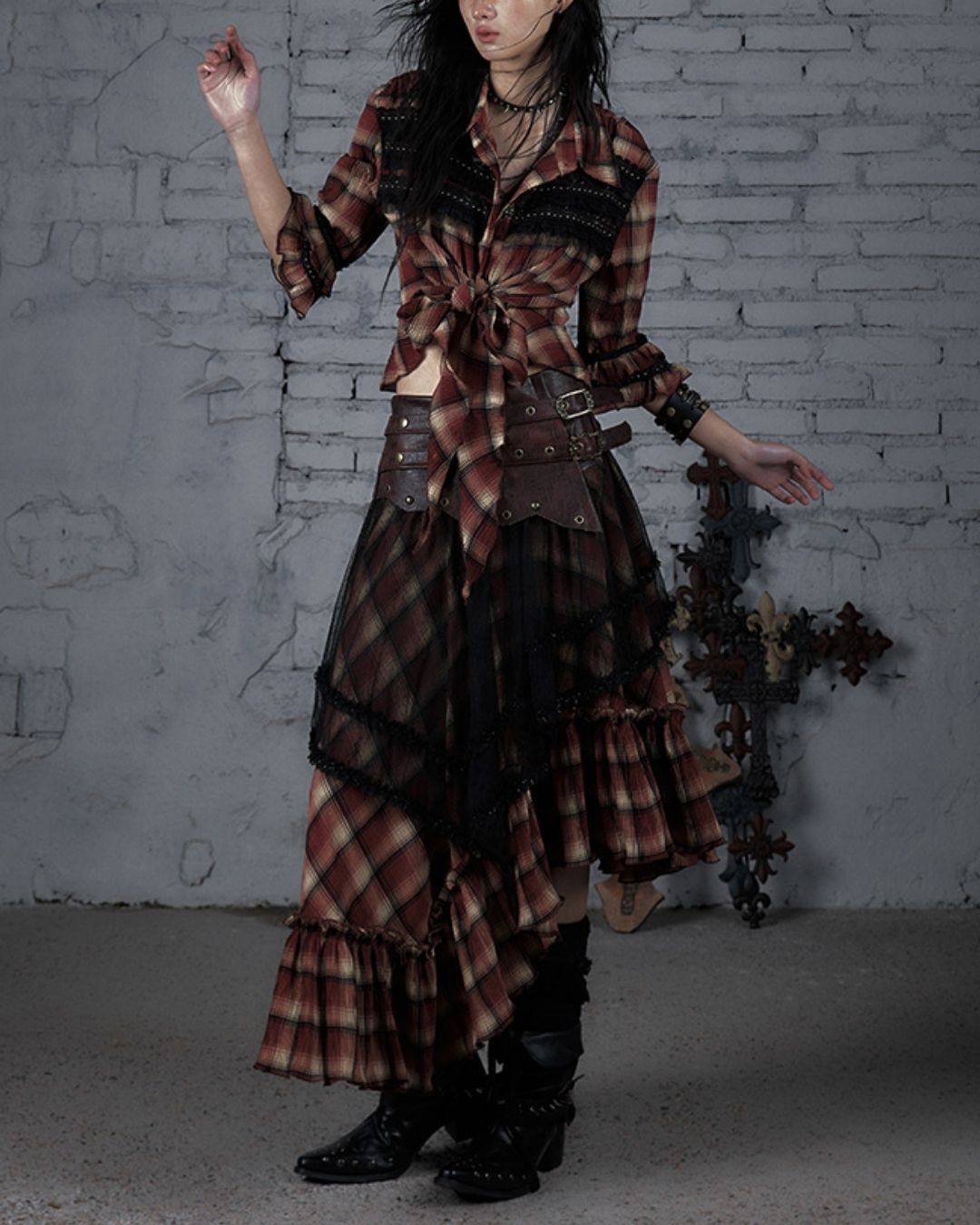 2-way Bare Top Asymmetrical Skirt　BT029