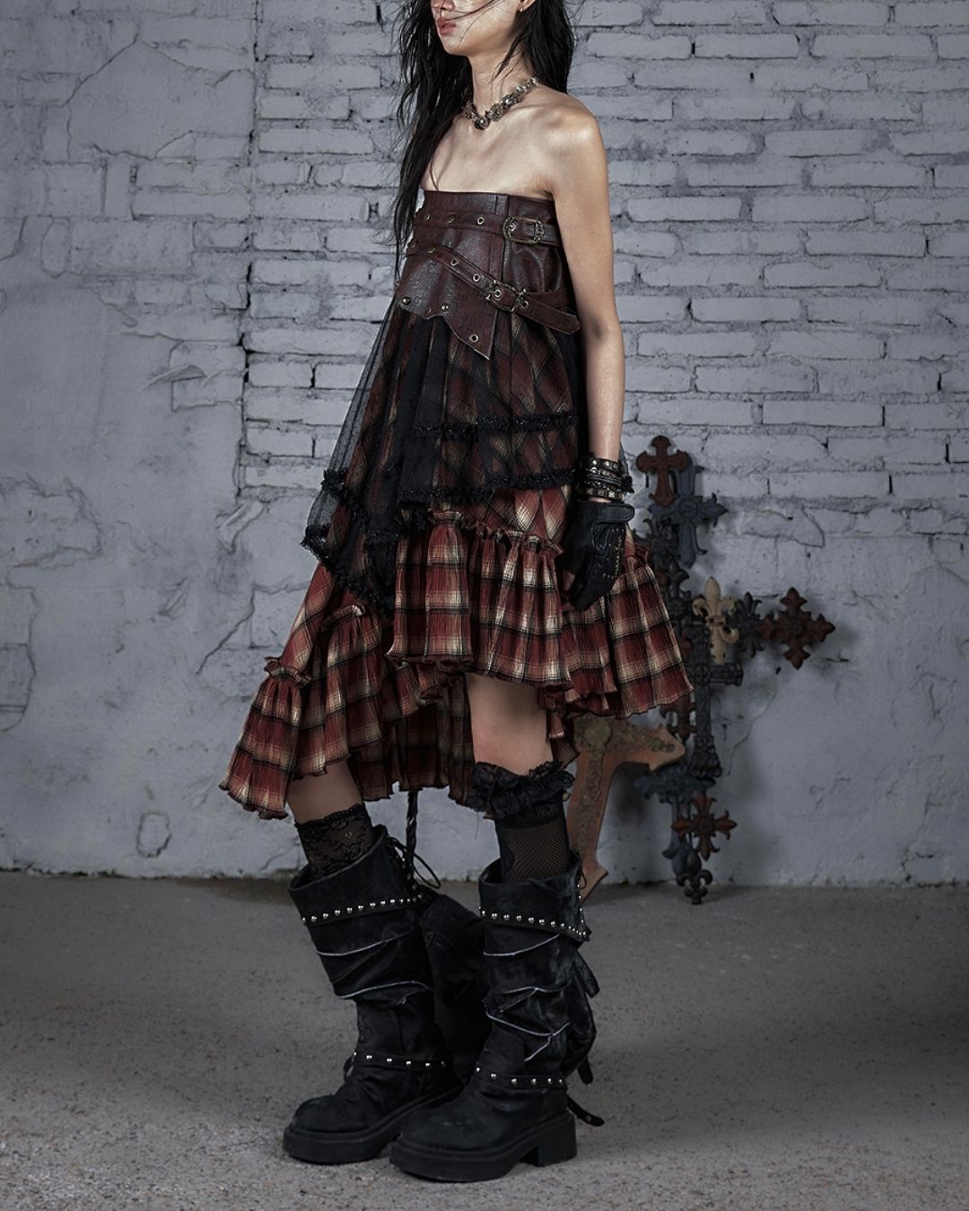 2-way Bare Top Asymmetrical Skirt　BT029