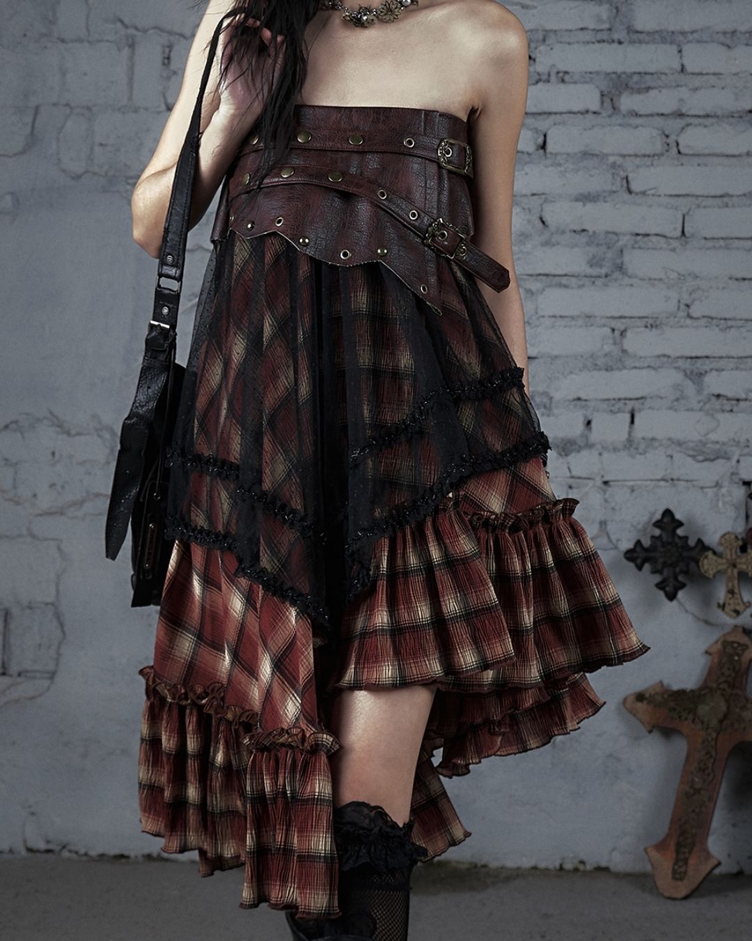 2-way Bare Top Asymmetrical Skirt　BT029