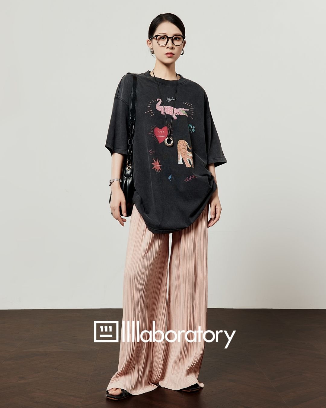 Multi-print Oversized T-shirt　TP057