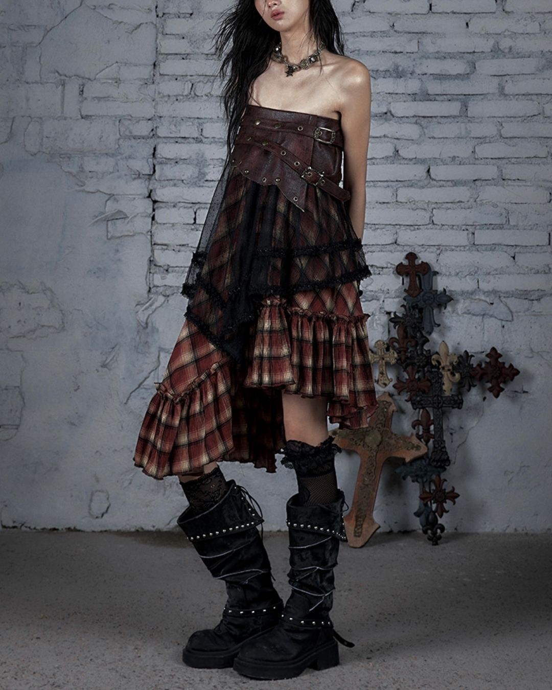 2-way Bare Top Asymmetrical Skirt　BT029