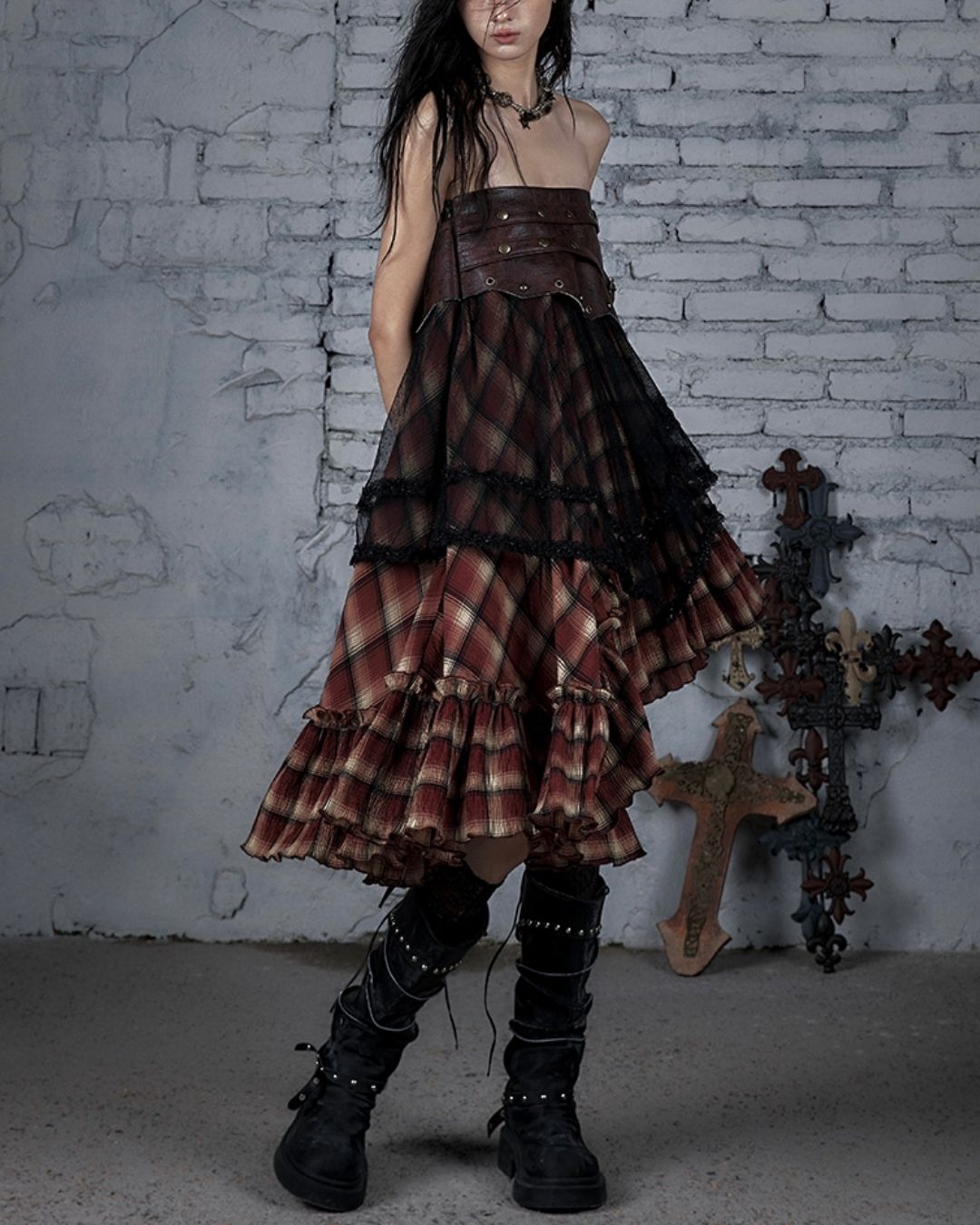 2-way Bare Top Asymmetrical Skirt　BT029