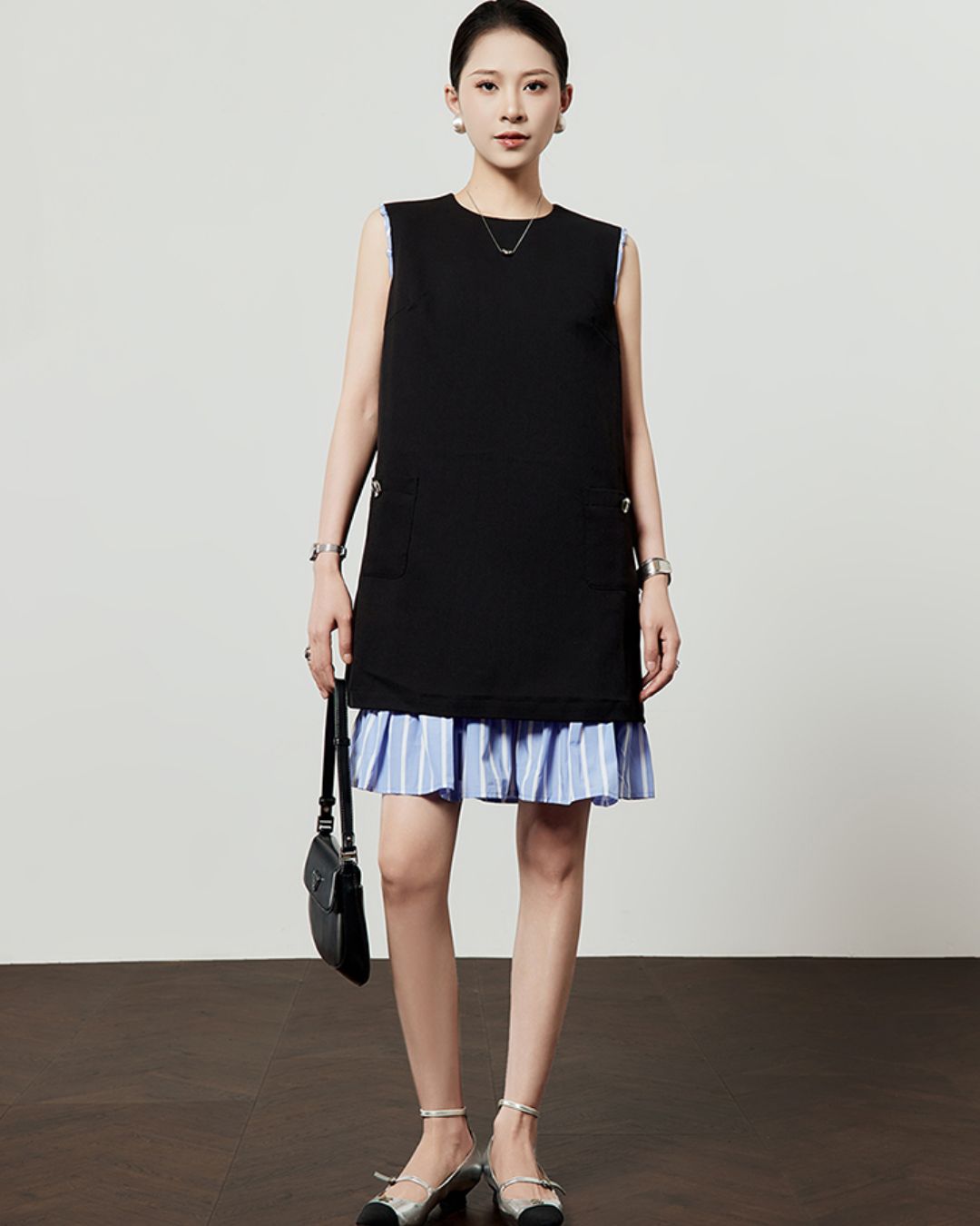 Layered Sleeveless Mini Dress　DR047