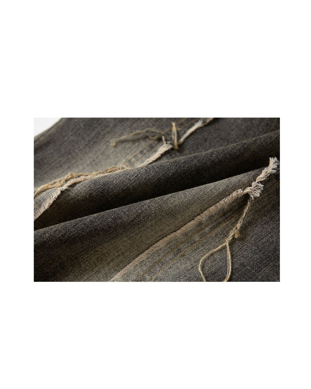 Washed Denim Puff Sleeves Top　TP029