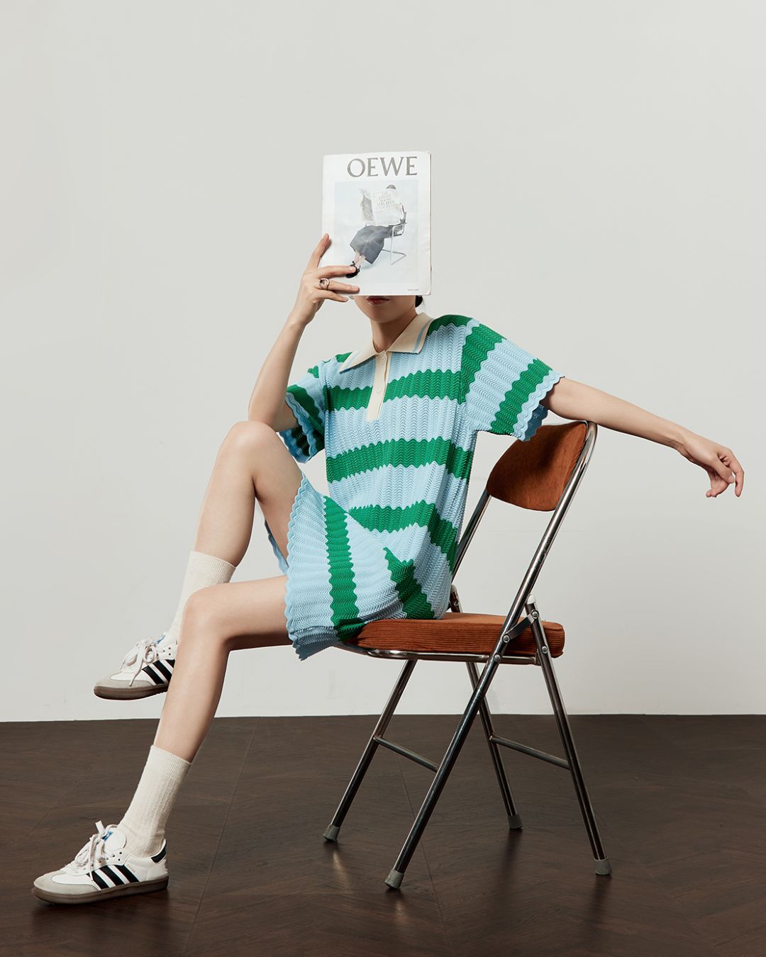 Border Polo Mini Dress　DR049