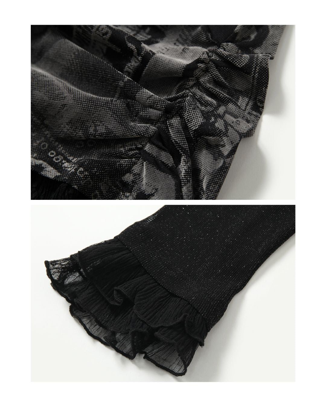 Cross Stitch Sheer Switching Top　TP044