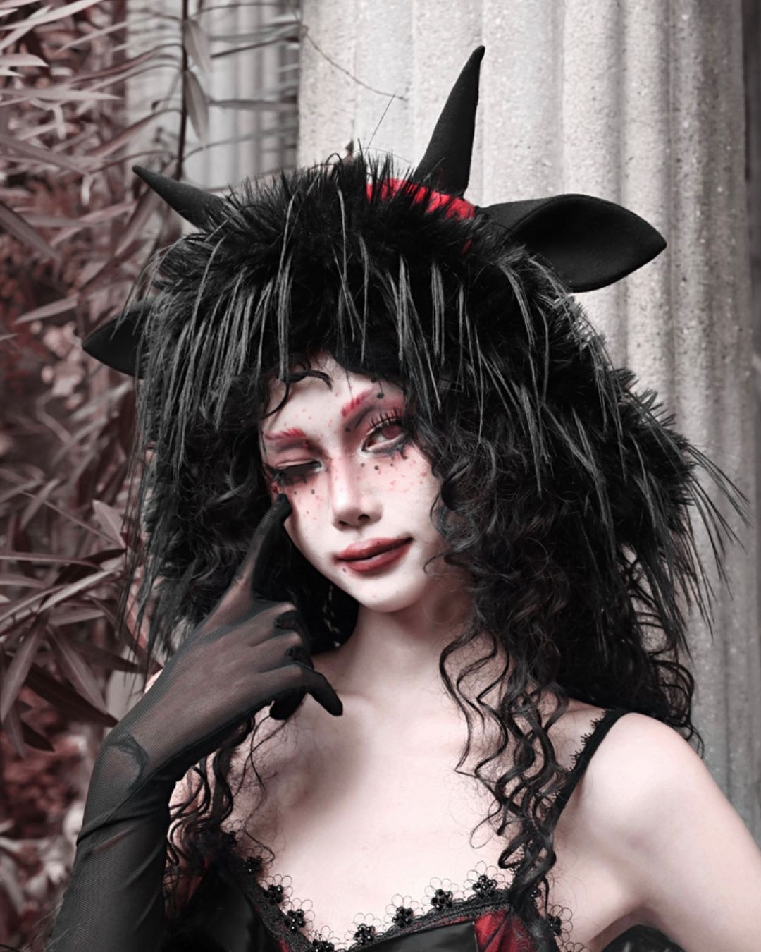 Sheep Horn And Ear Fur Hat　AC008