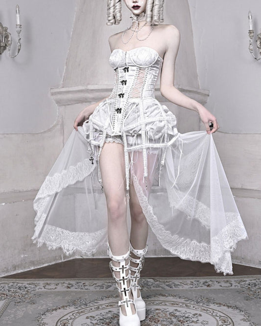 Gothic Fishbone Bandage Corset Set　DR008