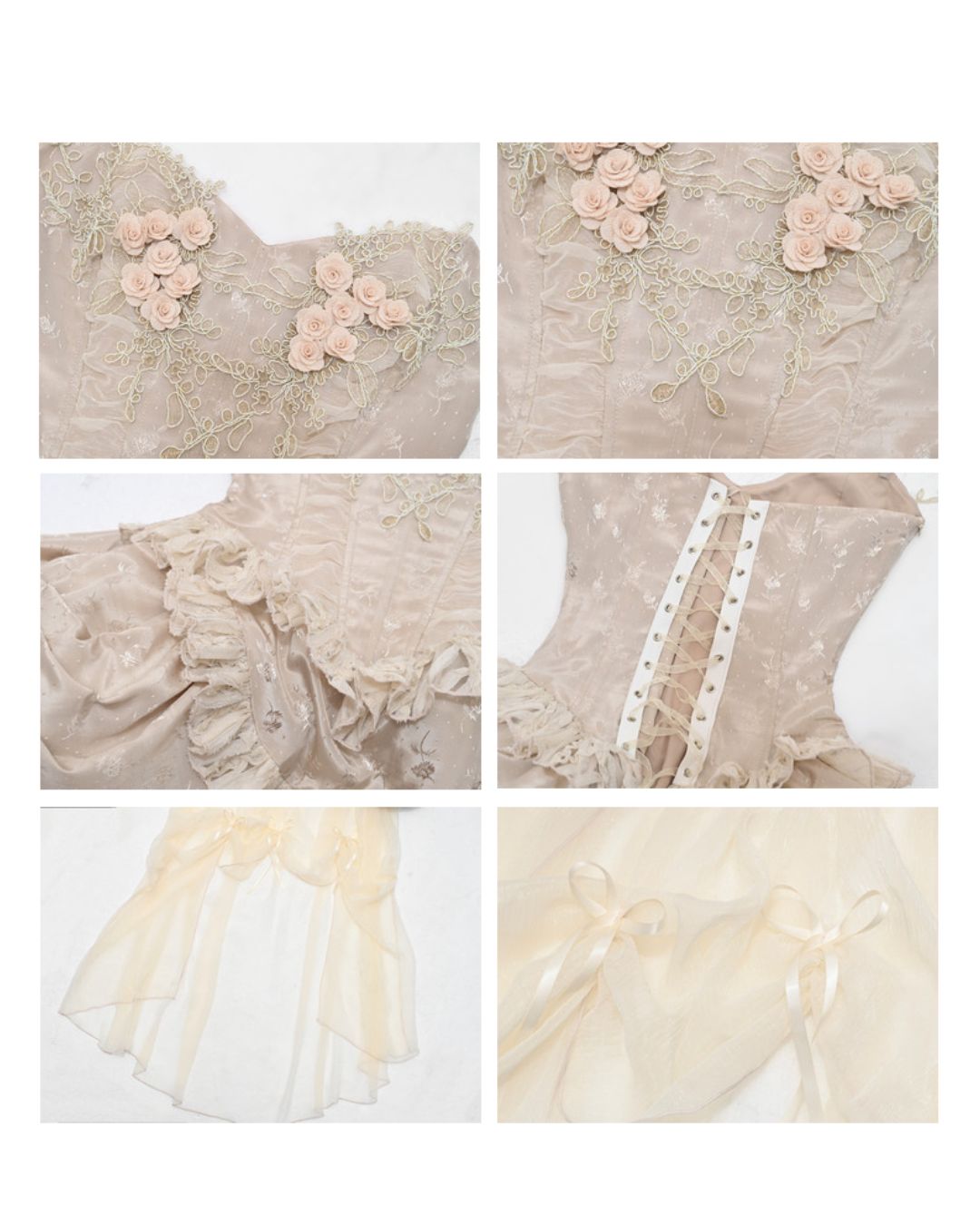 Gothic Lolita Flower Lace Embroidery Bustier＆One-Piece　DR010