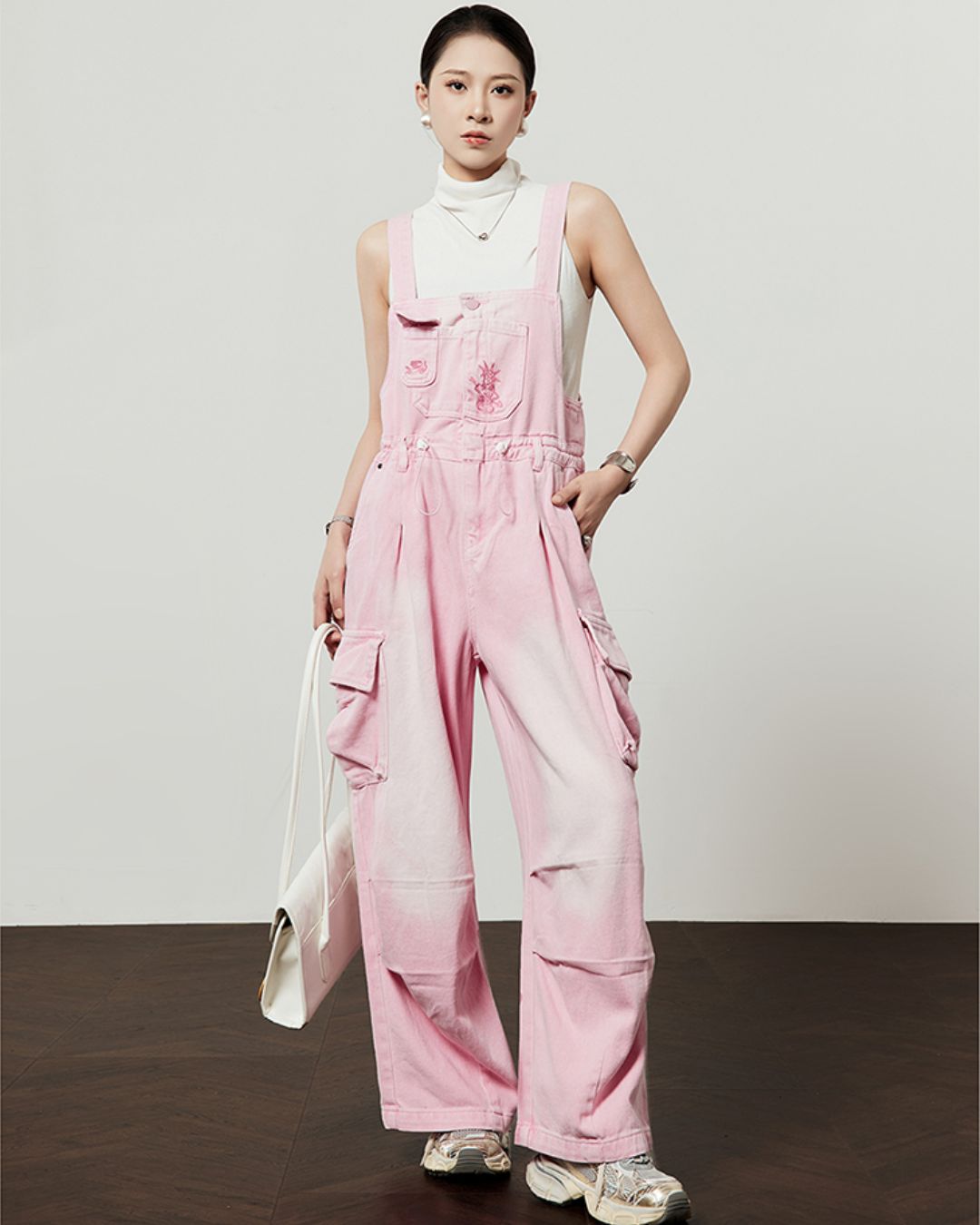 Pink Work Denim Overalls　BT038