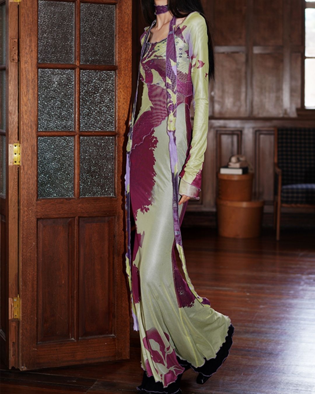 Chinese Mermaid 2-way Long Dress　DR017