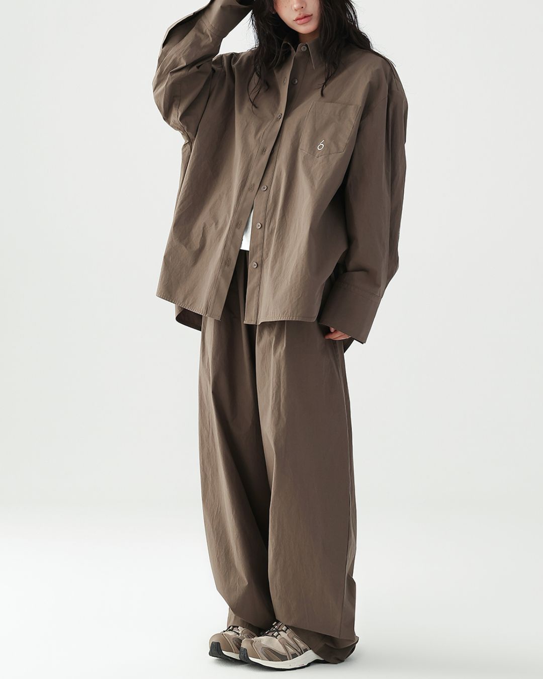 Oversized Cotton Set-up Shirt　TP055