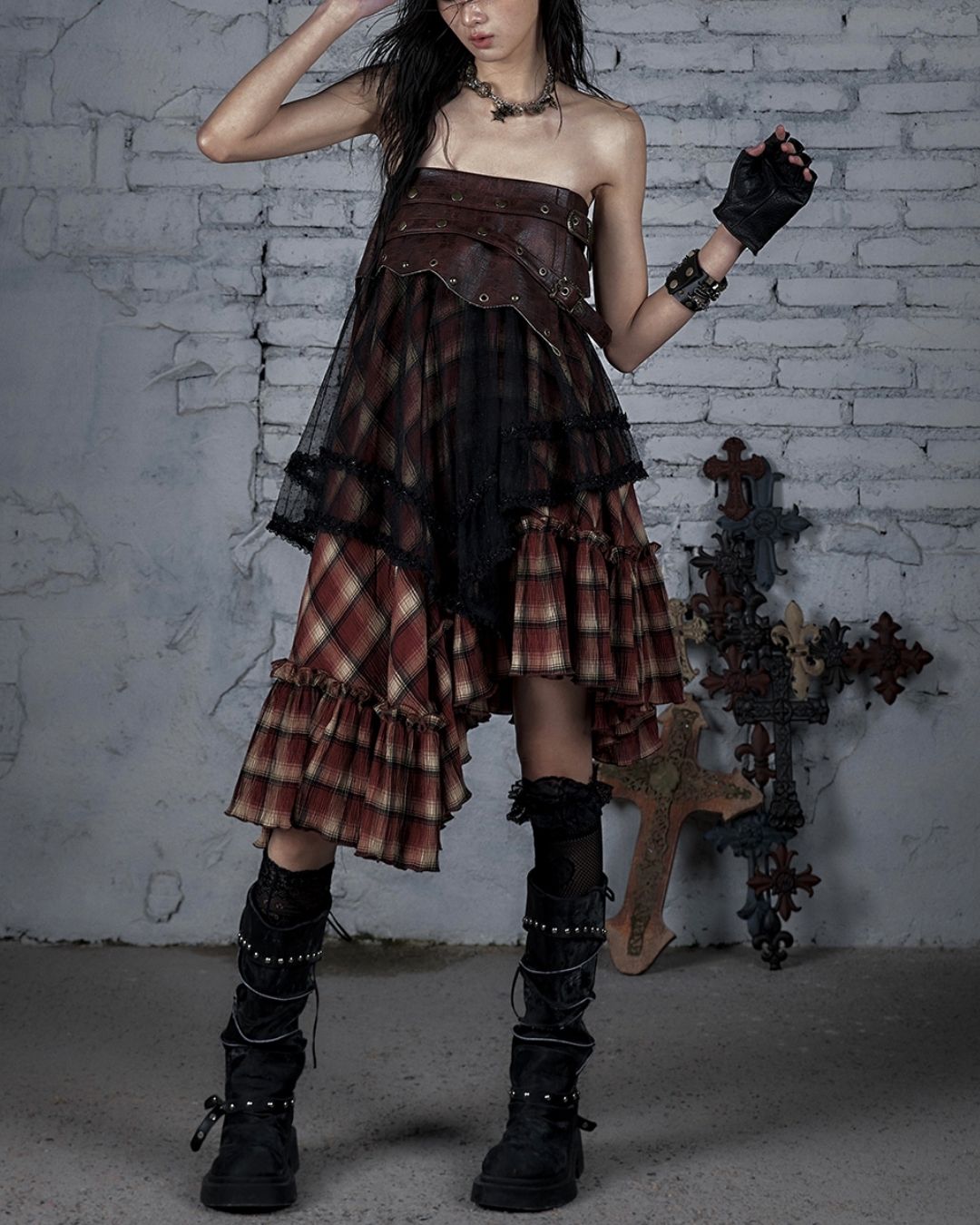 2-way Bare Top Asymmetrical Skirt　BT029