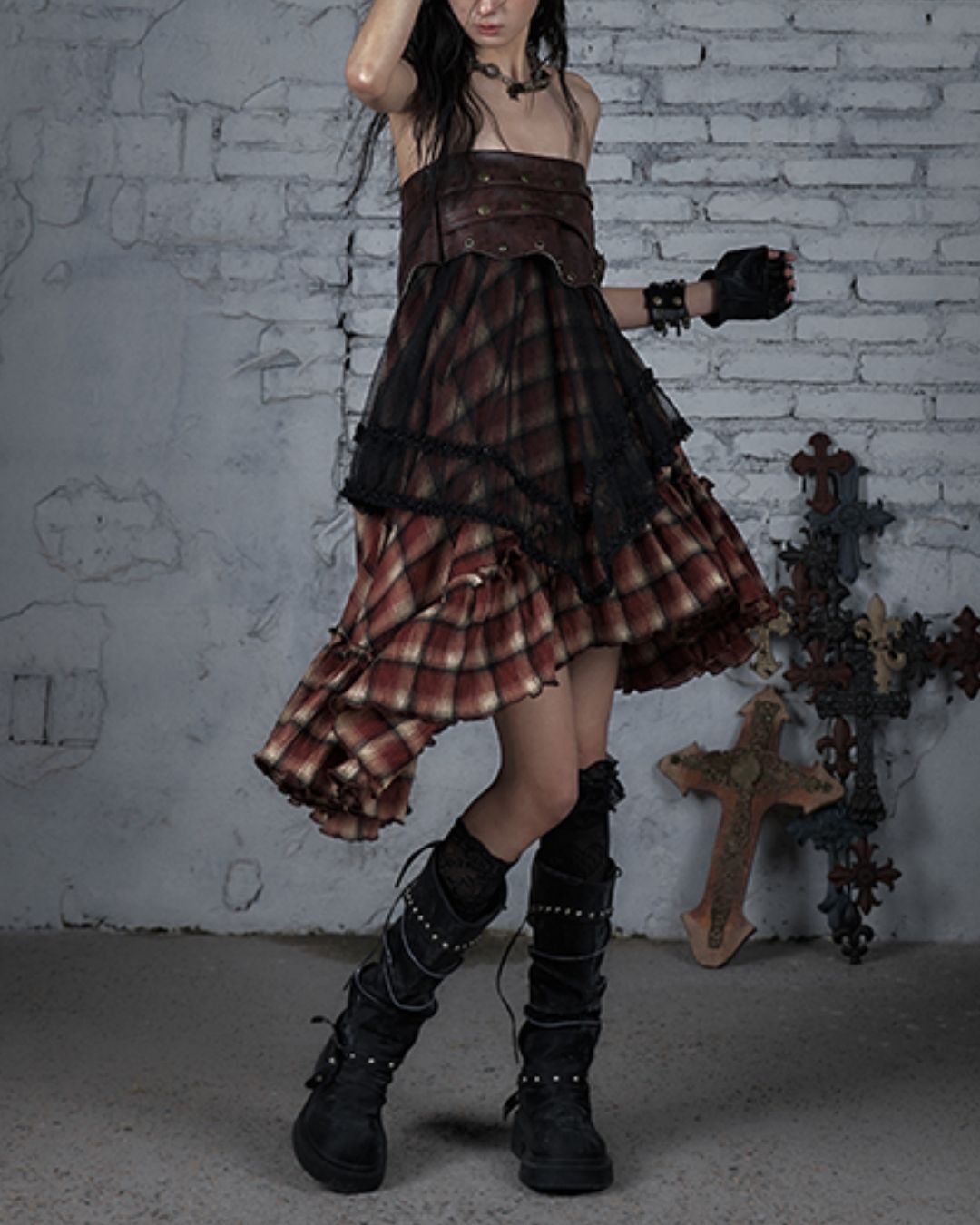 2-way Bare Top Asymmetrical Skirt　BT029