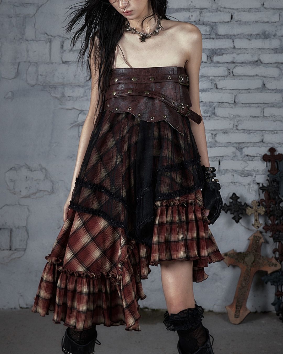 2-way Bare Top Asymmetrical Skirt　BT029