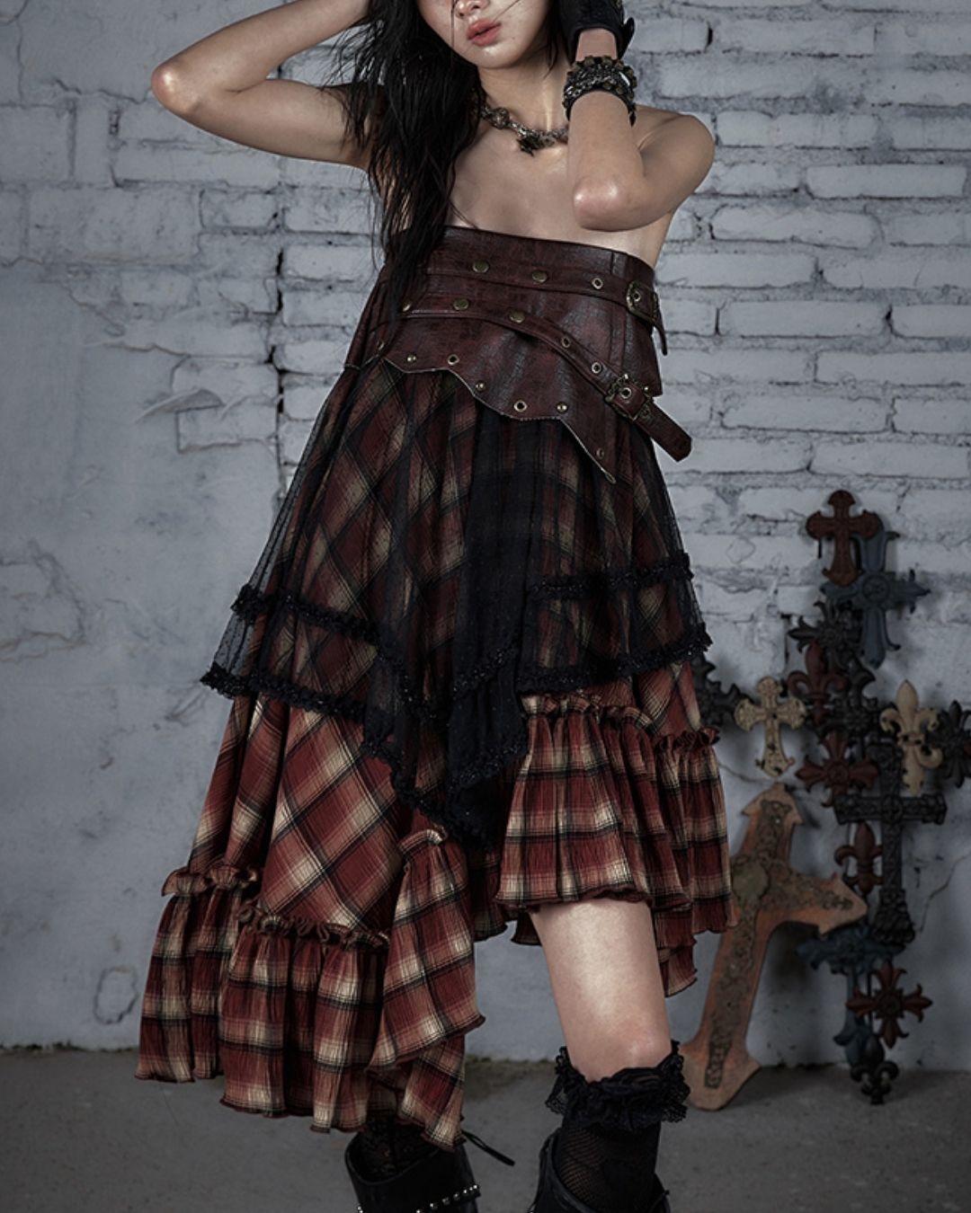 2-way Bare Top Asymmetrical Skirt　BT029