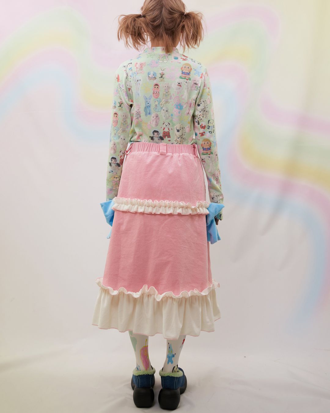 Frill Corduroy Skirt　BT022