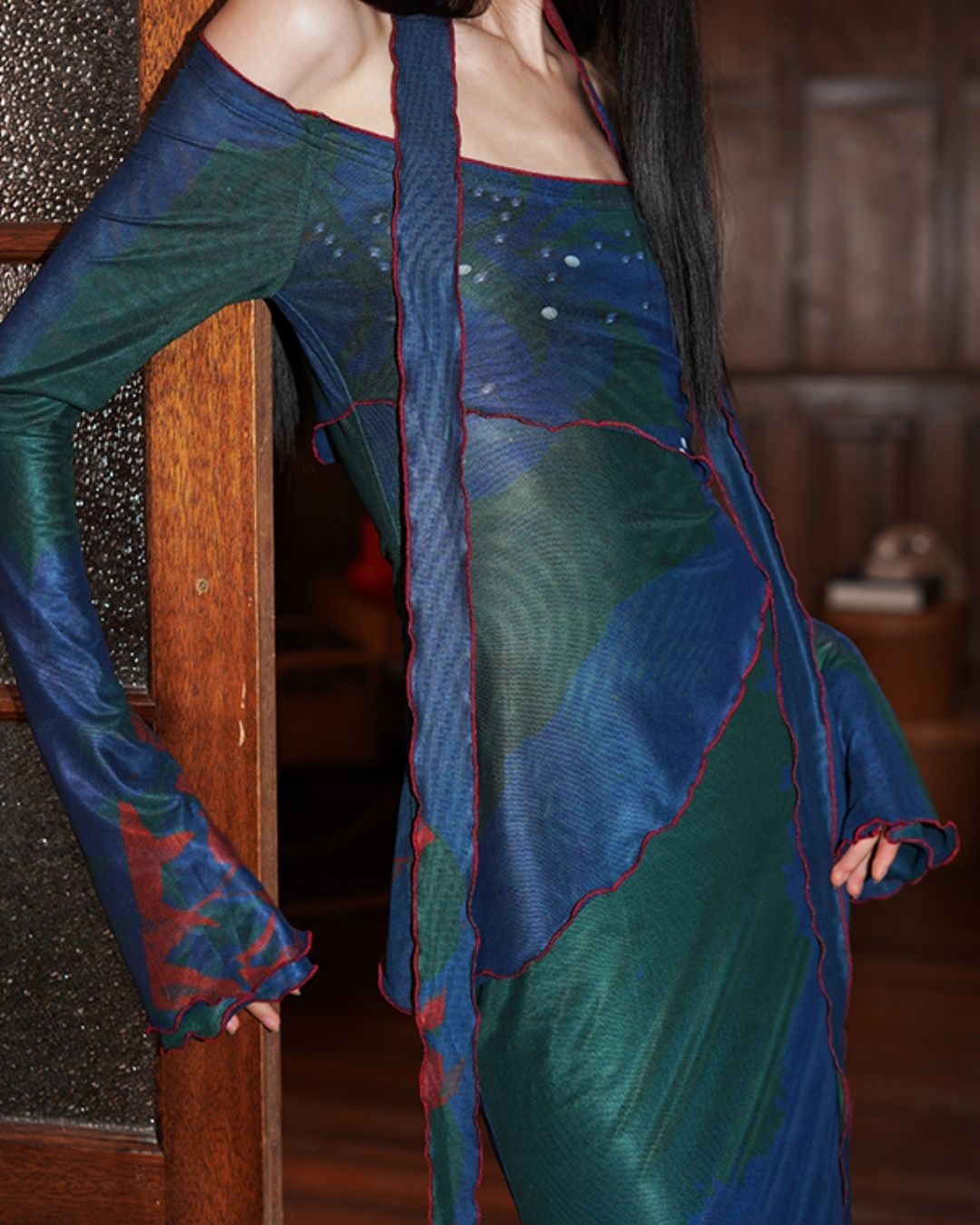 Chinese Mermaid 2-way Long Dress　DR017