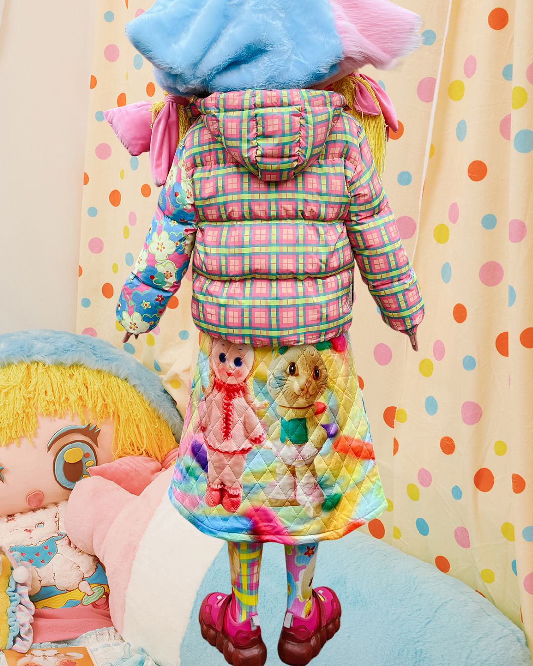 Switching Printed Down Jacket　OT006