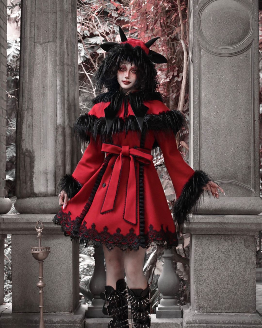 Sheep Horn And Ear Fur Hat　AC008