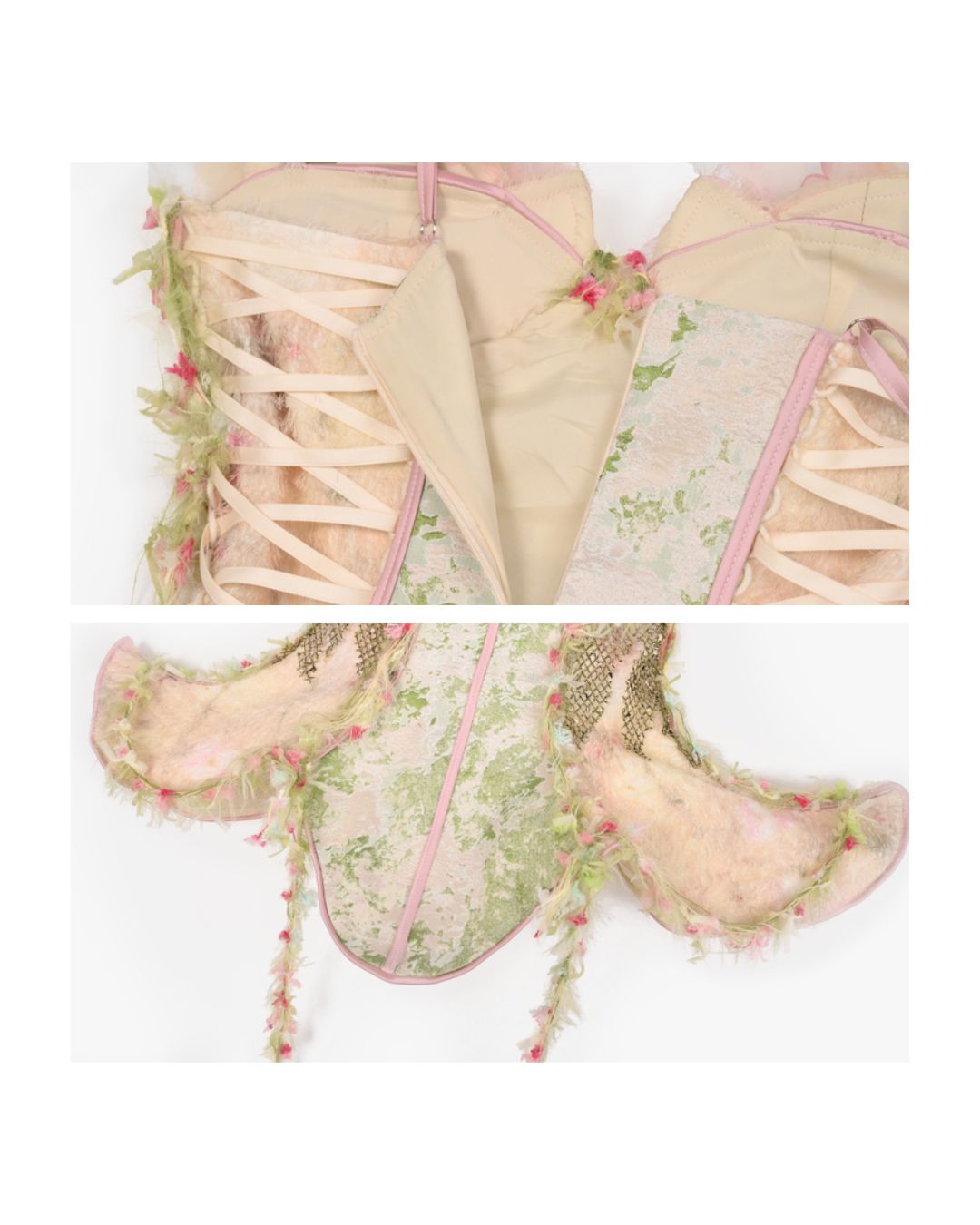 Petal Design Corset And Organza Mini Dress　DR031