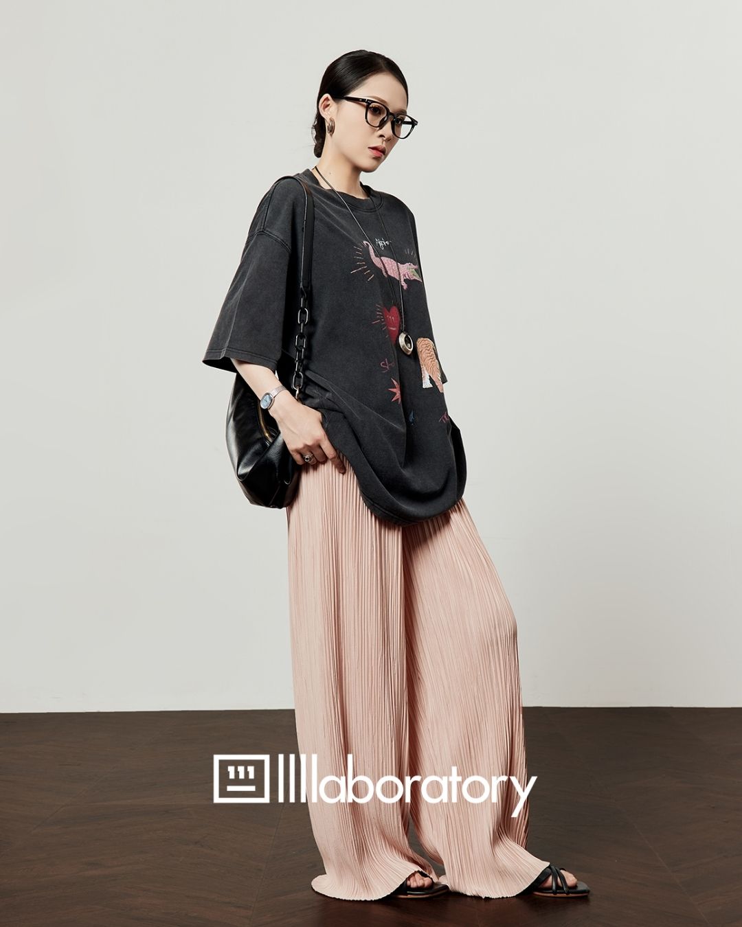 Multi-print Oversized T-shirt　TP057