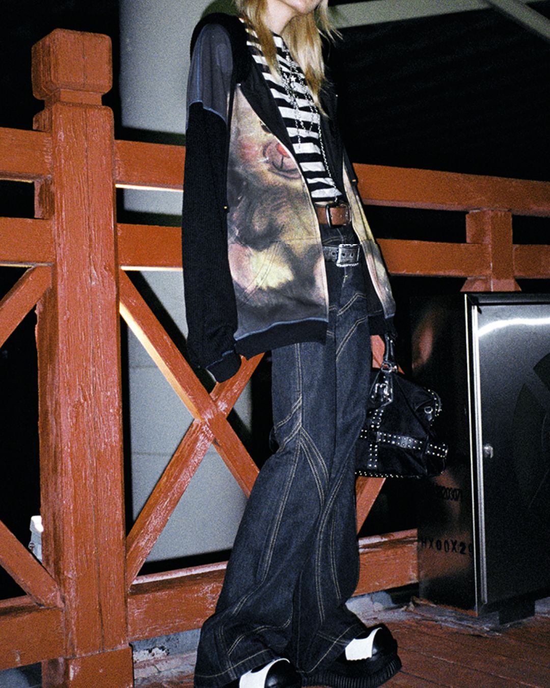 Bear Print Full Zip Hoodie　TP032