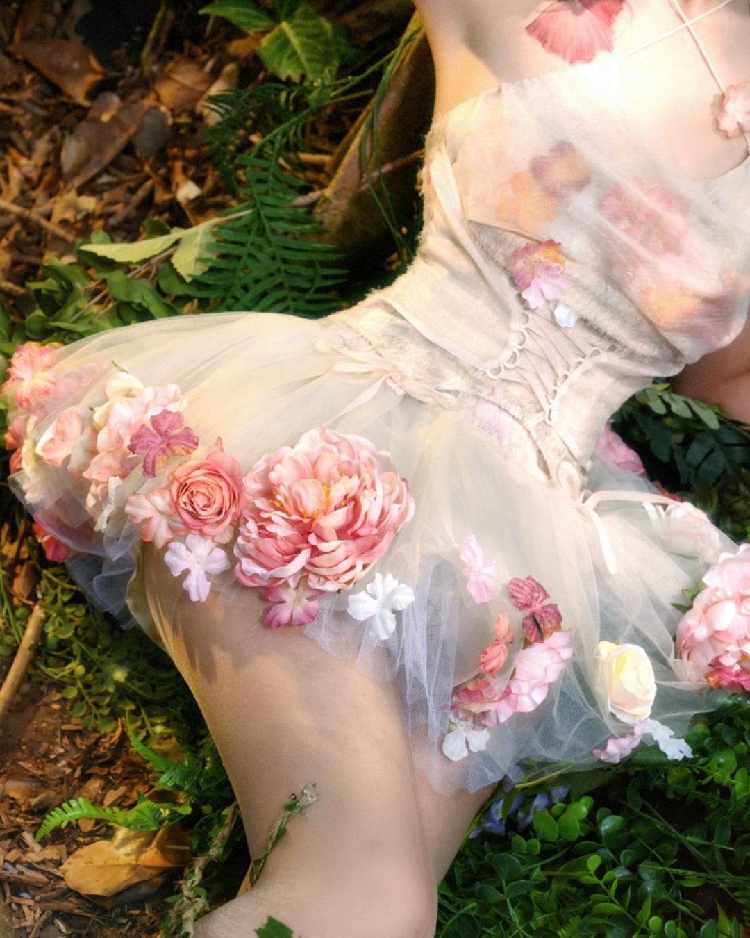 Flower Decoration Tutu Skirt　BT024