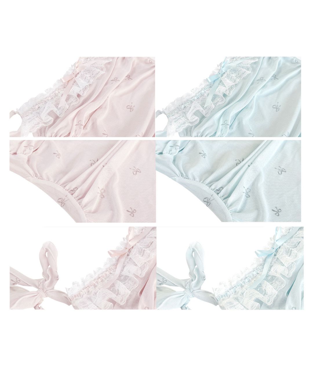 Pastel Ribbon Pattern Lace Dress　DR024