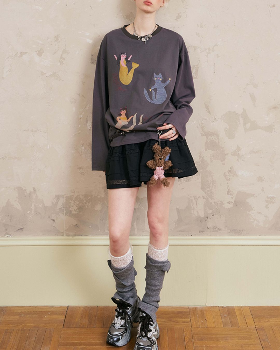 Mermaid Cat Long Sleeve T-shirt　TP039