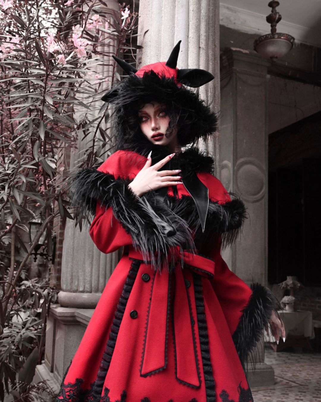 Sheep Horn And Ear Fur Hat　AC008